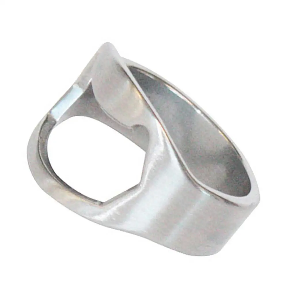 Women Men Rings Beer Bottle Opener Stainless Steel Finger Ring Bottle Opener Bar Pub Party Beer Tool