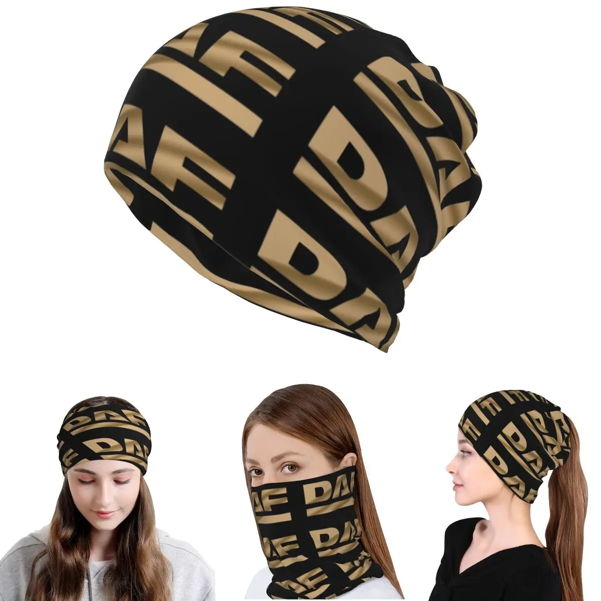 

Awesome Daf Design Bandana Neck Cover Face Scarf Warm Headwear Beanies Hat Unisex Adult Washable