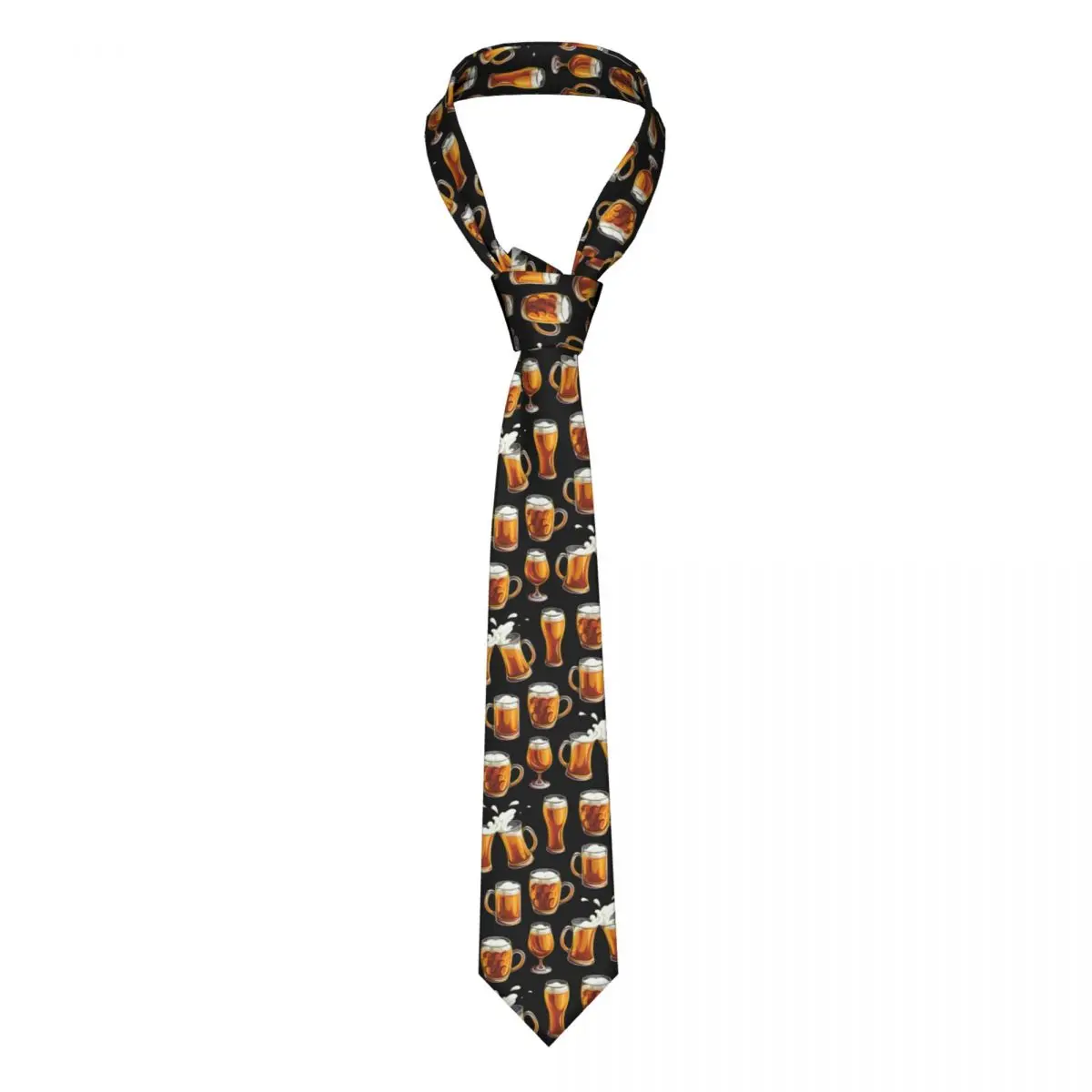 Beer Glasses Neckties Unisex Polyester 8 cm Neck Tie for Men Silk Classic Accessories Wedding Business