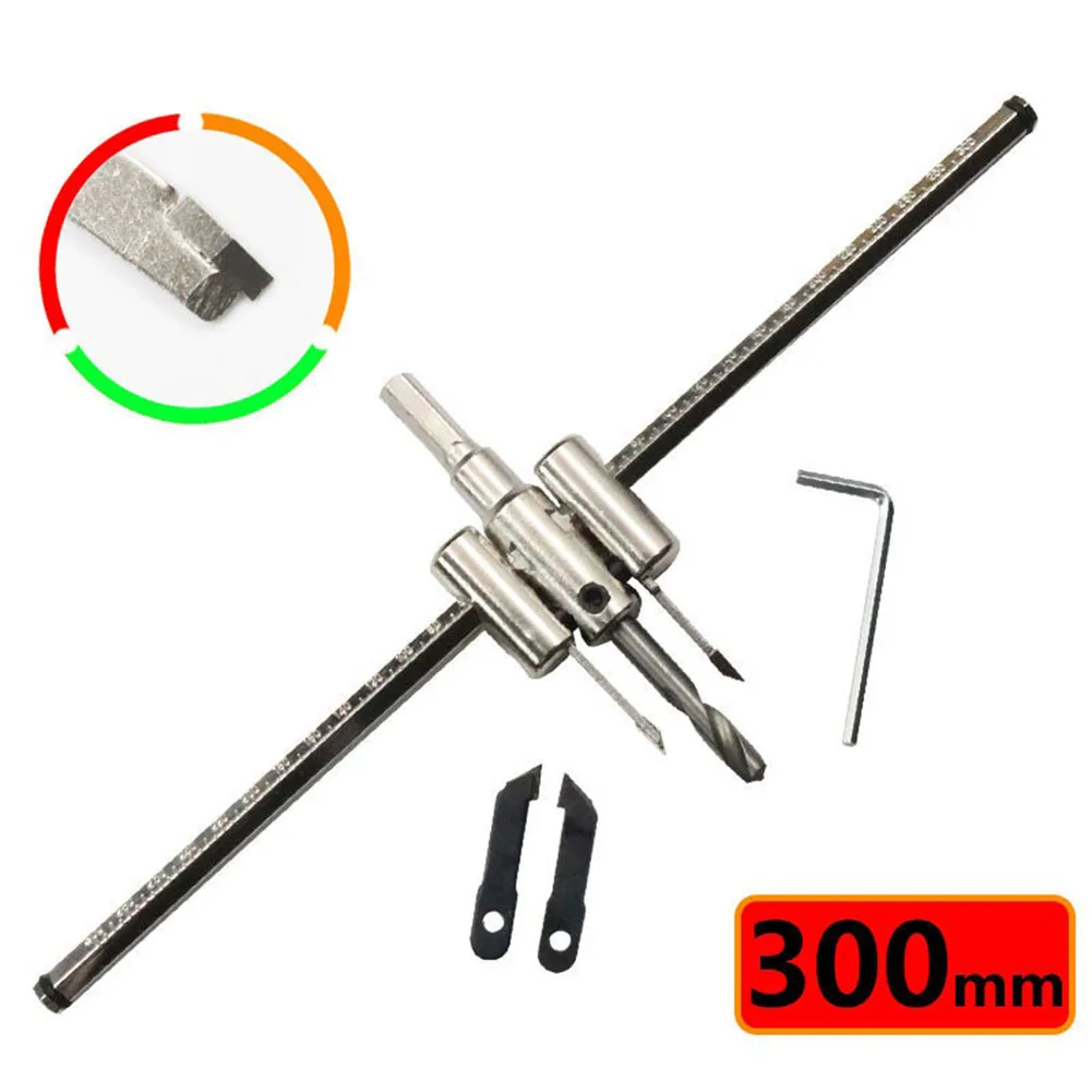 1set di punte da trapano per il taglio del foro del cerchio regolabile tipo di aeromobile Kit di taglio per sega per fori di perforazione in