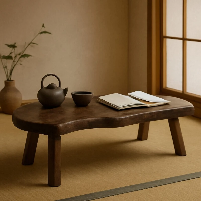 

Solid Wood Meditation Stool Japanese Style Zen Entryway Shoe Bench Tatami Kneeling Chair Natural Wood Sitting Bench