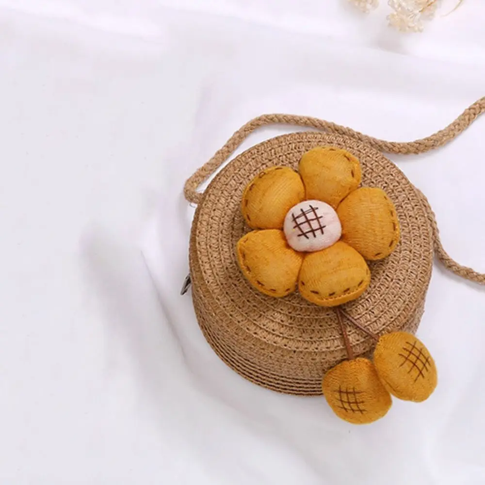 

Cute Straw Straw Shoulder Bags Flower Crossbody Bag Handbags Girls