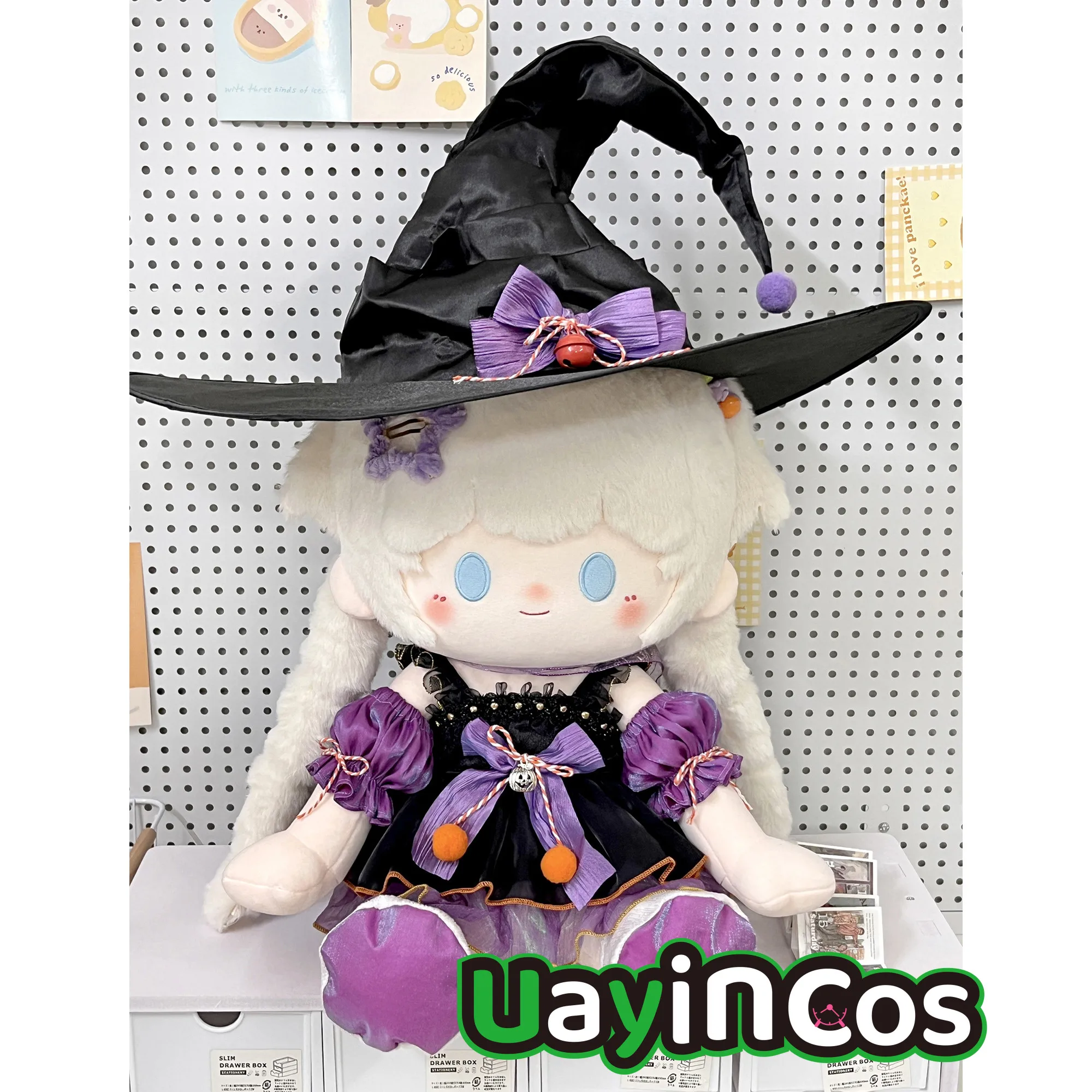 40cm Doll Clothes Witch little witch Hat Oversleeve Purple Sweet Dress Skirt Stuffed Plushies Plush Doll Accessories Anime Toy