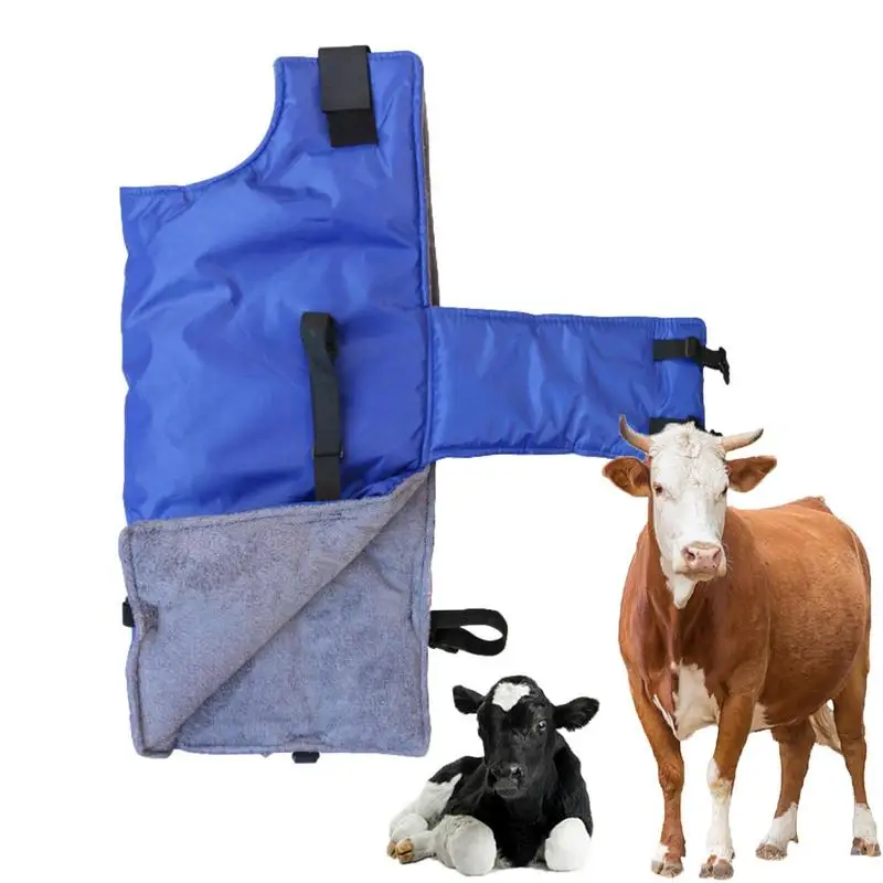 Calf Blanket Blue Waterproof Livestock Protector Blanket Soft Oxford Windproof Calf Warmer Jacket Thickened Calf Saver Coat