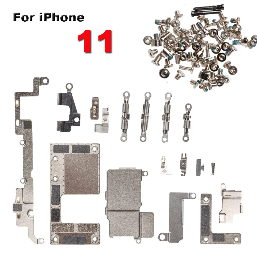 1Set Volledige Schroeven + Binnenste Metalen Beugelhouder Voor Iphone 5S 5c Se 6 6S 7 8 Plus 11 14 Pro Max Plus Kleine Ijzeren Onderdelen