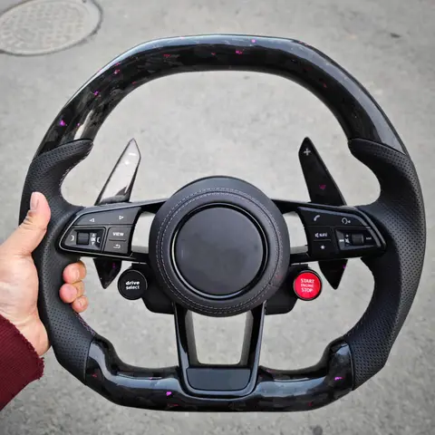 Forged Carbon Fiber Steering Wheel for Audi A3 A4 A5 A6 B7 8V B9 S3 S4 S5 RS3 RS4 RS5 RS6 RS7 C7 C8 Q5 Q7