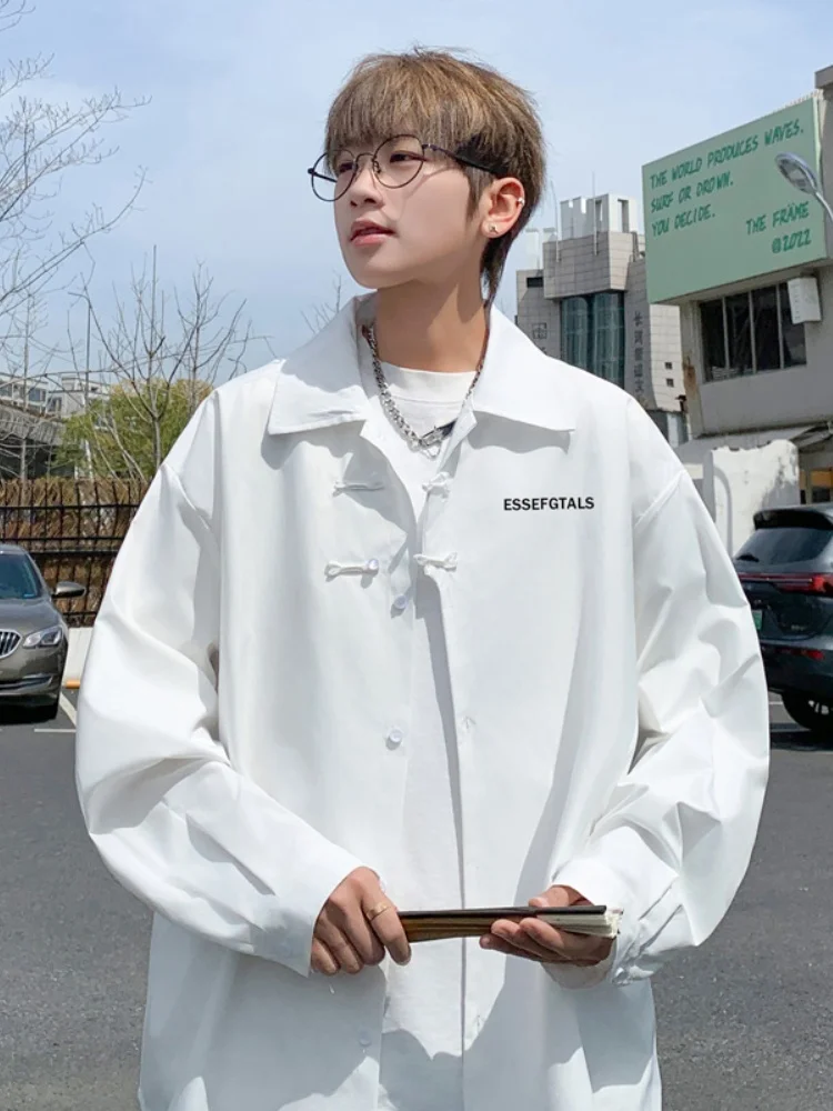 

Summer Thin Long Sve irt Men's High-End Feeling Haome Top New Chinese Sle Men's Summer irt Coat Polyester Fiber