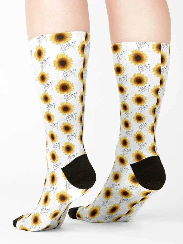 Hozier Signature Sunflower Floral Socks funny gifts loose happy Stockings Women's Socks Men's
