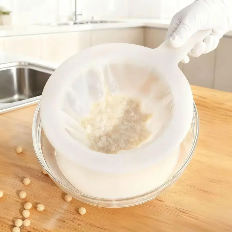 1~5pcs Nylon Filter Mesh Sieve Soy Juice Coffee Milk Food Strainer Spoon Kitchen Colanders Gadgets 100~400 Mesh Filter