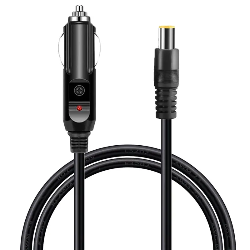 

1 Meter 12V 24V Car Cigarette Lighter Cable to DC 8mm DC7909 Male with 15A Fuse for Solar Generators Portable Power Stations.
