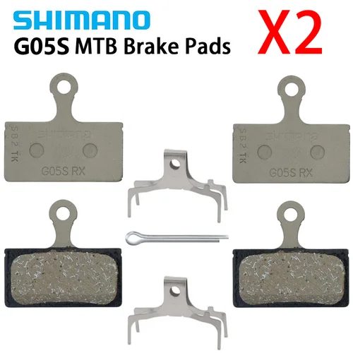 2 pares 4 Uds Shimano G05S-RX pastillas de resina de freno de disco-XTR BR-M9000/M9100/XT/SLX/Alfine