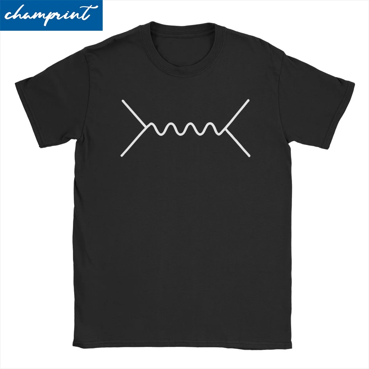 Feynman Diagram T Shirt Men Cotton T-Shirts Round Neck Quantum Mechanics Physics Science Geek Nerd Tees Short Sleeve Clothing