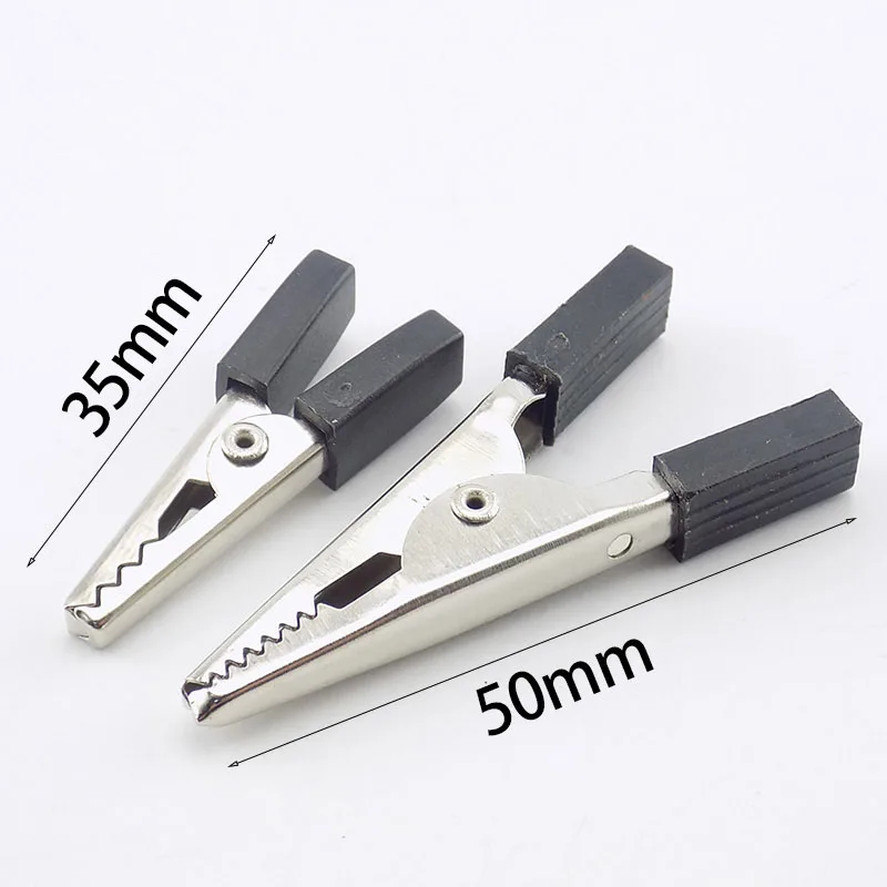 10pcs 50mm 35mm Alligator Clips Crocodile Test Lead Power Terminals Clips Electrical Tool F1