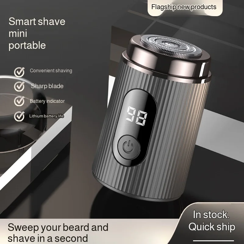 

Мужская портативная интеллектуальная электробритва с изогнутым лезвием из нержавеющей стали TYPE-C с зарядкой IPX7, водонепроницаемая бритва