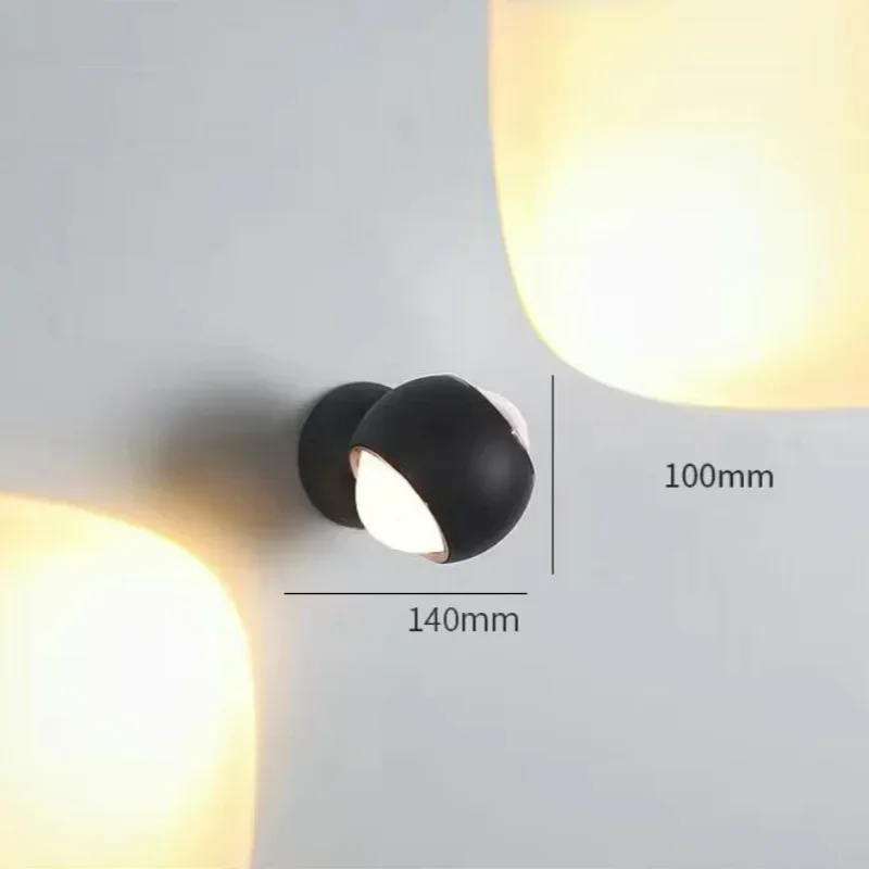 Imagem -05 - Indoor Bedside Reading Wall Light Led Lâmpada de Parede 180 ° Rotatable Modern Living Room Corredor Corredor Decoração Home