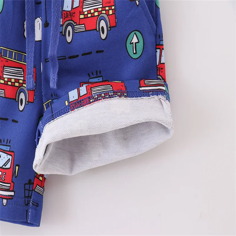 Cars 2-7T Summer Boys Shorts All Print Drawstring Pockets Baby Girls Short Pants Animals  Children's Kids Trousers