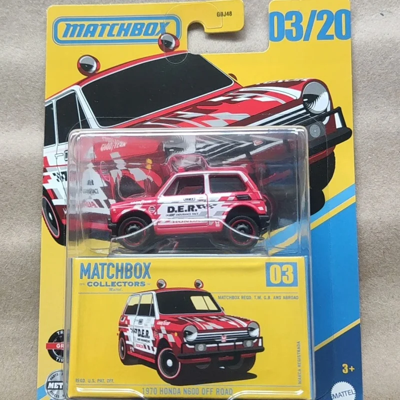 

Новая коллекция Mattel Matchbox Ast Mix1 1/64 2025 Gbj48 A Case 1970 Honda N600 Внедорожный коллекционный автомобиль, игрушки, литой автомобиль для детей