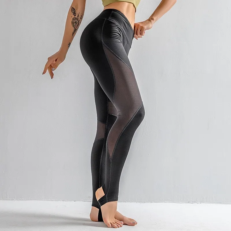 ผู้หญิงเปิด Crotch Leggings ฟิตเนสเซ็กซี่โปร่งใสกลางแจ้ง Sex กีฬาหญิงคู่ Zippers Hip Butt Lift Up สูงเอวกางเกง