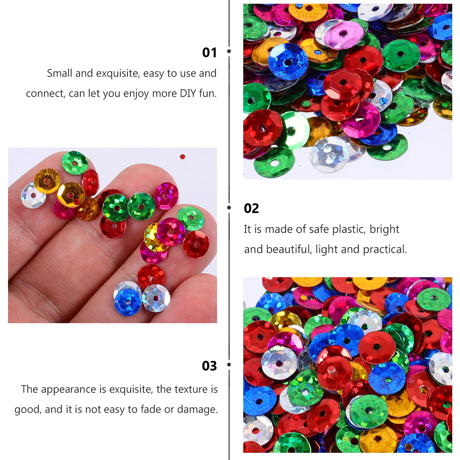 

Irregular Sequin Colorful Plastic DIY Epoxy Materials Jewelry Accessories Small Craft Clothing Sequin Decor Gift Sequins