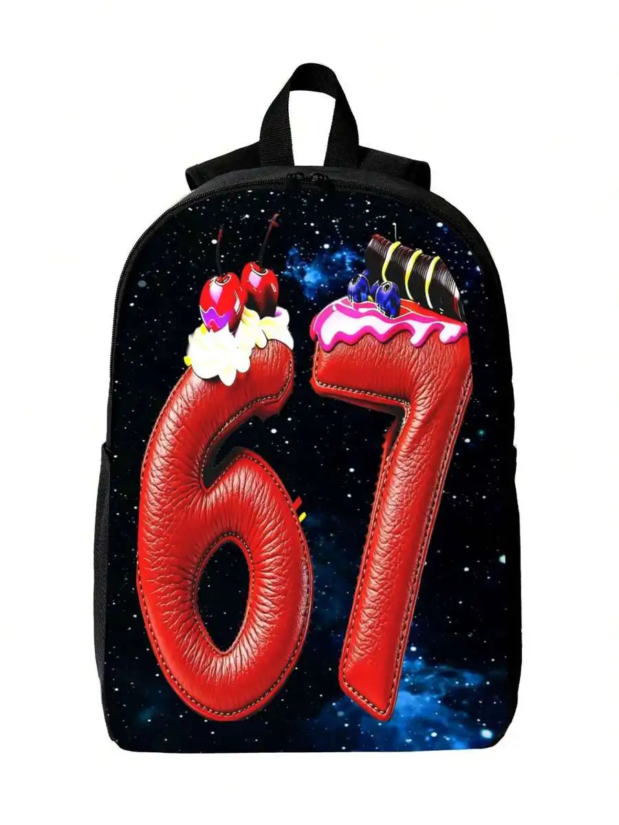 

67 Number Pattern Backpack For Adults - Large Capacity Commuter Hiking Bag