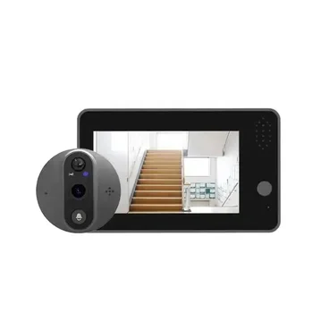 Smart Life 1080P WiFi Doorbell Eye Surveillance Camera 5000mAh Battery PIR Motion Detector IR Alexa Home Digital Viewer