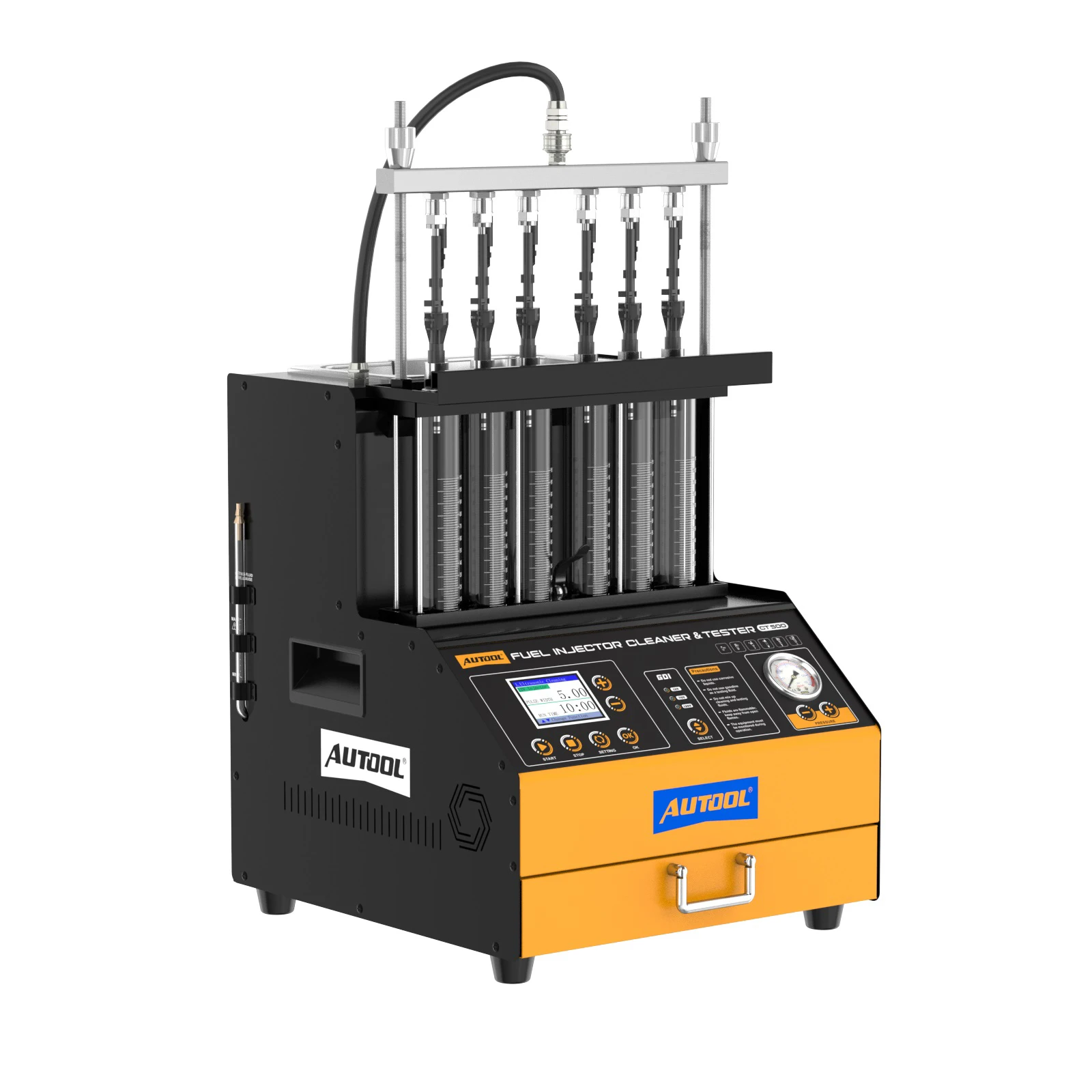 AUTOOL CT500 Fuel Injector Cleaner Tester 6 Cylinders Injection Test Fuel Injector Cleaner for Car GDI EFI 110V/220V