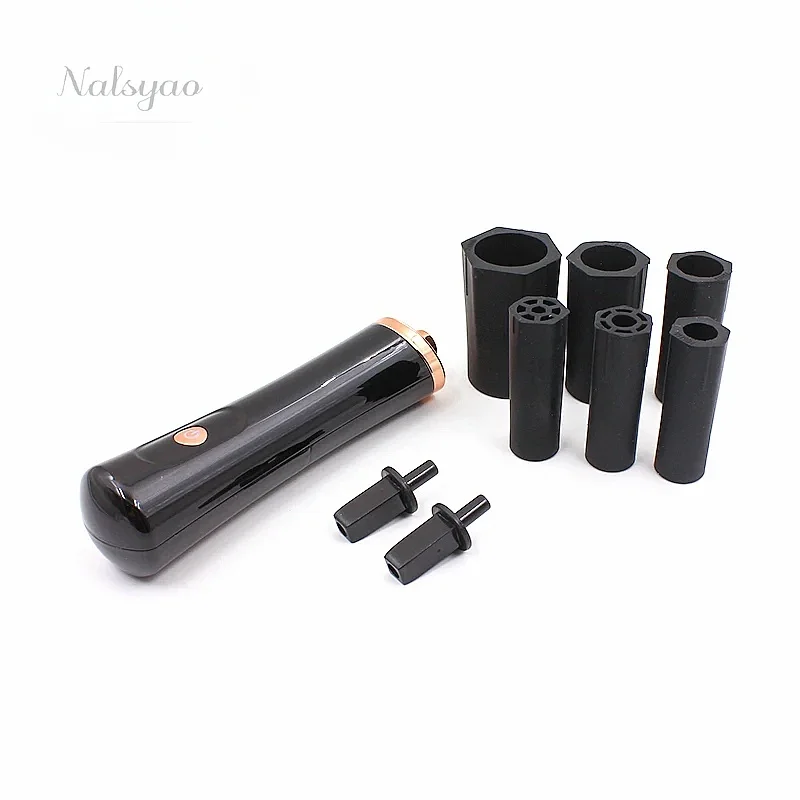 Electric Eyelash Glue Shaker for Nail Polish Tattoo Ink Pigment Liquid Shaking Machine with 2 Connectors 6 Covers Battery andUSB
