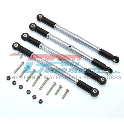 TM E6III 505005 Metal front steering + Rear support Thick adjustable 5MM front and back teeth pull rod -4