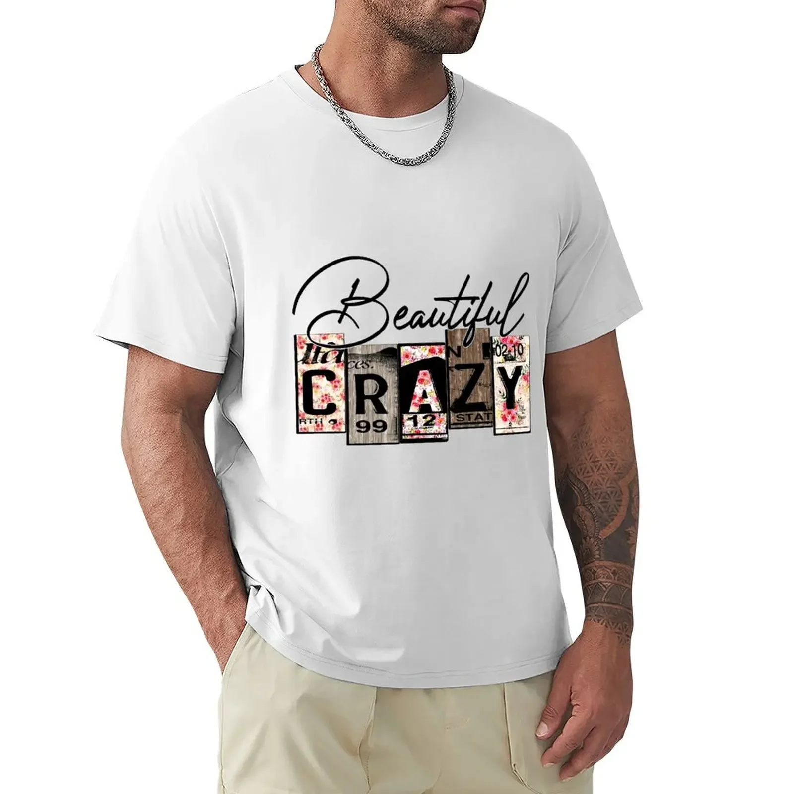 

Beautiful Crazy T-shirt summer tops funnys sweat mens cotton t shirts