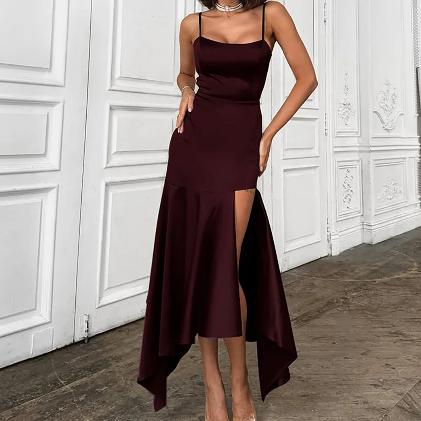 

2025 Summer New Style Square-neck Slim-Fitting Skirted Bralette Dress for Women - Stylish, Fashionable and Characteristic