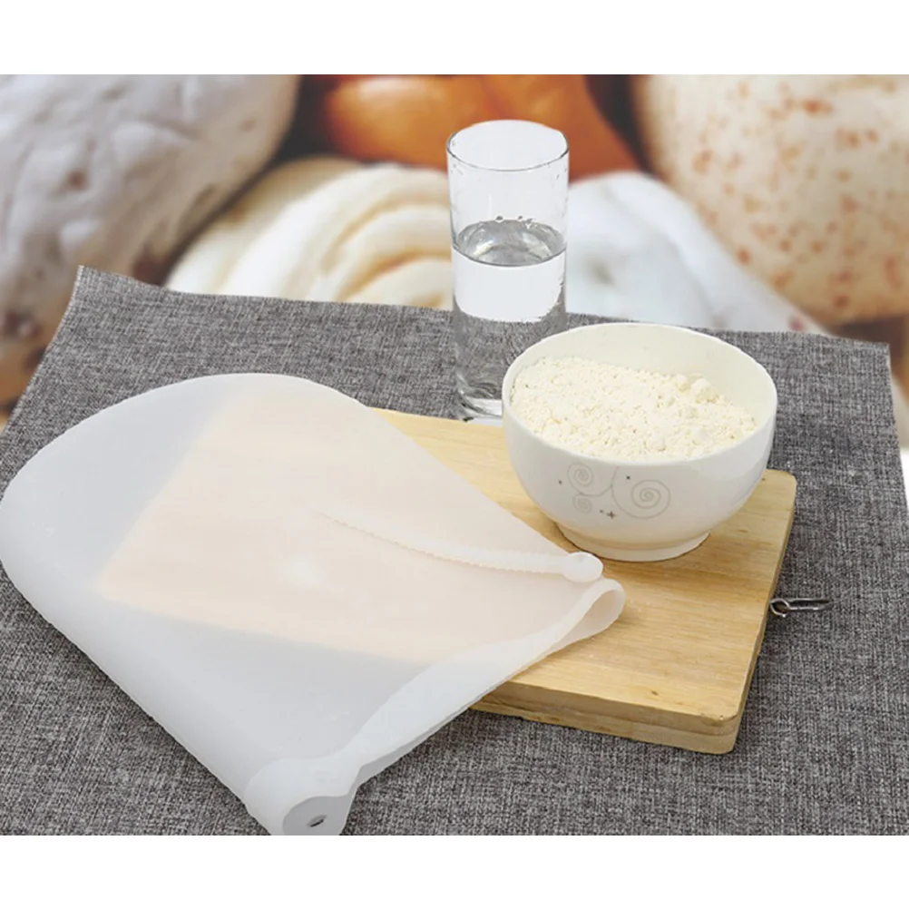 Silicone Kneading Dough Bag Nonstick Reusable Baking Pastry Mixing White Squeezy Dough Bag Ideal for Bread Pizza Pasta Pastry