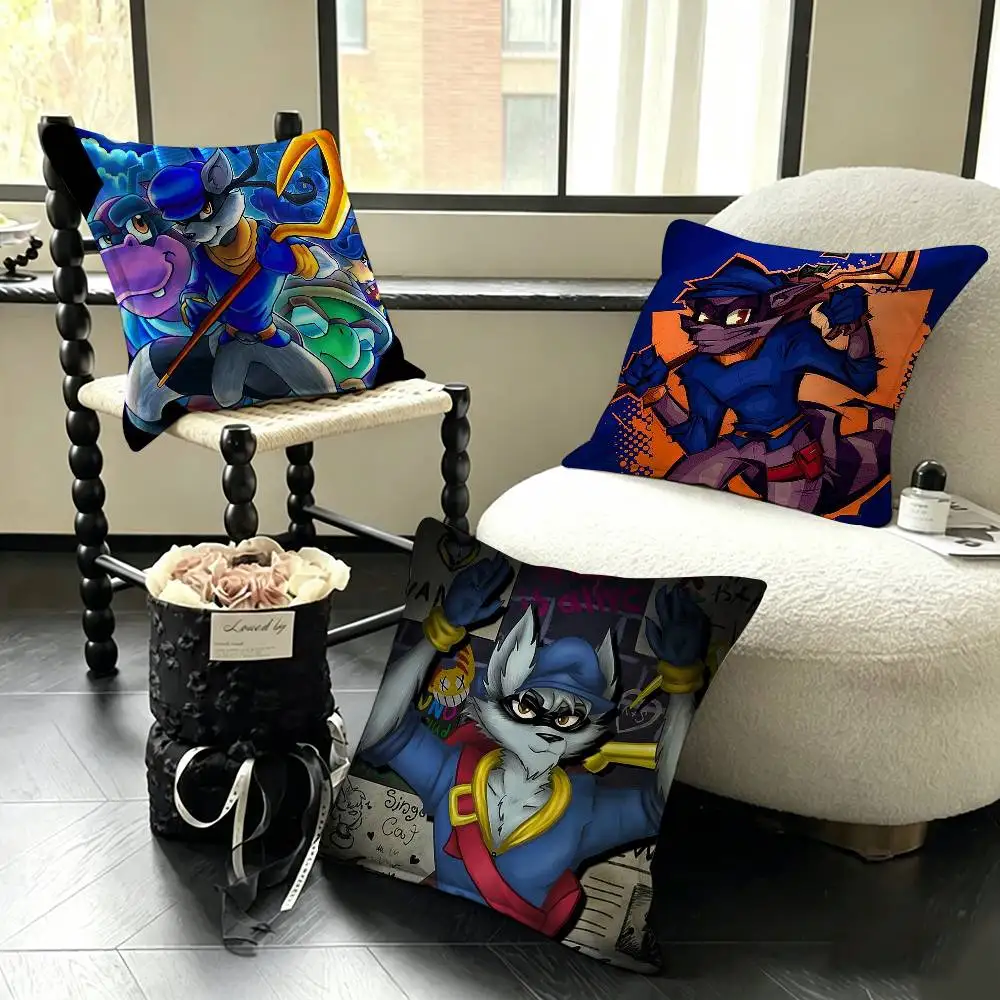 Sly Cooperes Various Sizes Square Pillow Case For Car Home Bedchamber Decor