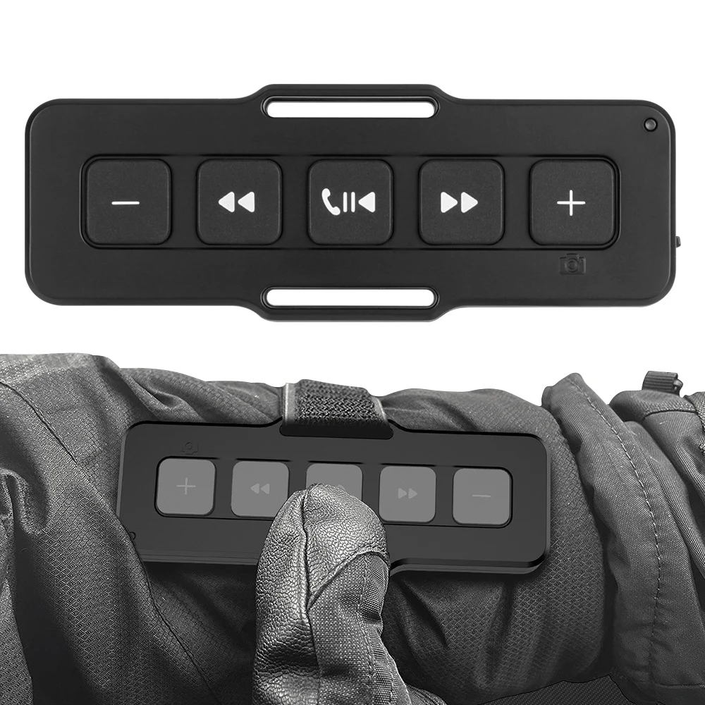 Bike Handlebar Media Control Bluetooth 5.0 Hands-free Calls Music Playback Motorcycle Remote Controller For Car Outdoor Sports