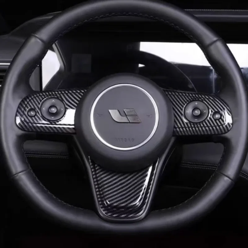 

Car Interior Accessories Carbon Fiber ABS Car Steering Wheel Frame Cover Trim for LEADING IDEAL One 2022+ Car