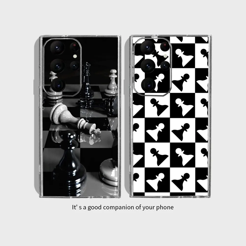 Schaakhoesje Telefoon Hoesje Voor Samsung Galaxy S24 Ultra S22 S23 Ultra S21 S20 5G Beschermende Siliconen Tpu Funda