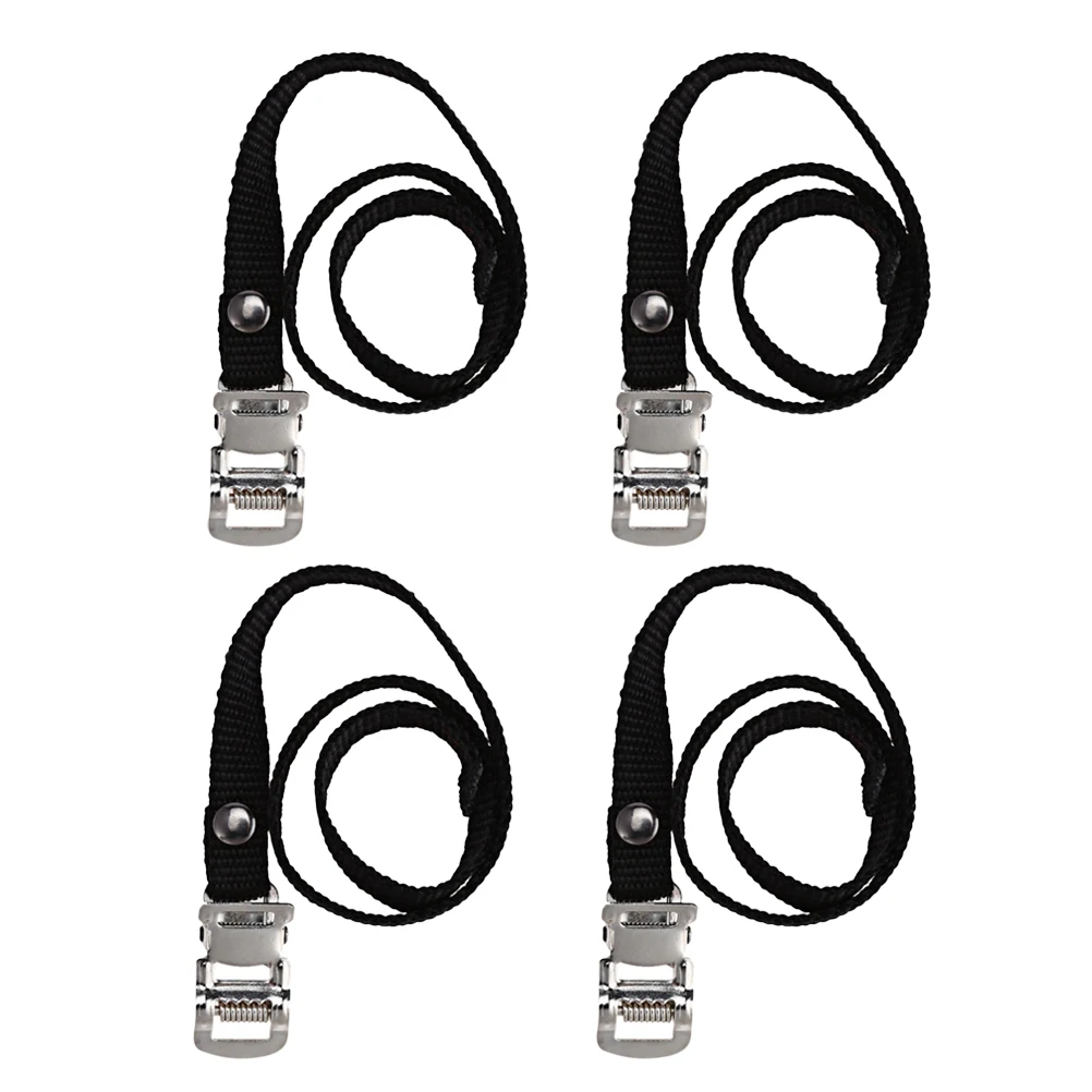 

4 Pcs Pedal Straps Foot for Exercise Mountain Adjustable Black Bicycle Carrying Elastic Man