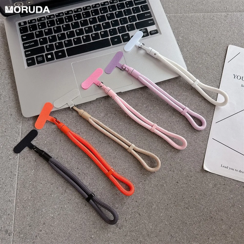 

Красочный регулируемый короткий ремешок для мобильного телефона, ремешок на запястье с защитой от потери, универсальные аксессуары для чехла для мобильного телефона