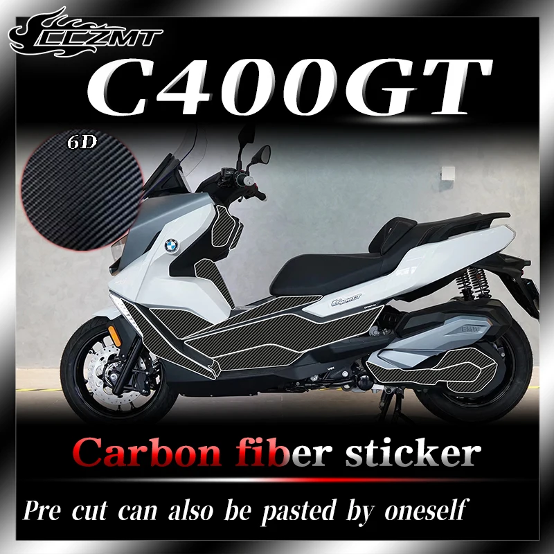 

For BMW C400GT stickers 6D Carbon fiber protective stickers Body stickers Waterproof modification