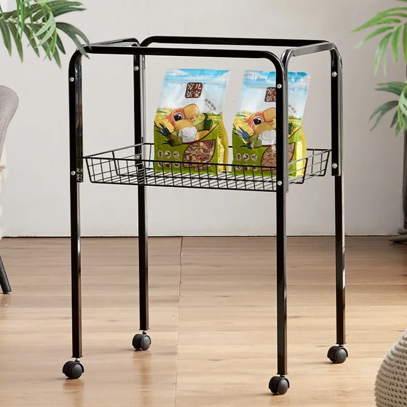 

Special Parrot Cage Frame Bottom Moving Pulley Additional Birdcage Rack Convenient Practical Bird Housing Durable Stand