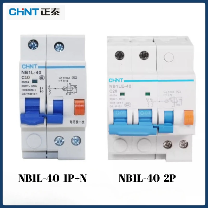 オリジナルchint-nb1l-40-1p-n-2p-10-40a-残留電流遮断器-30ma-交換用-古い電気盤に対応