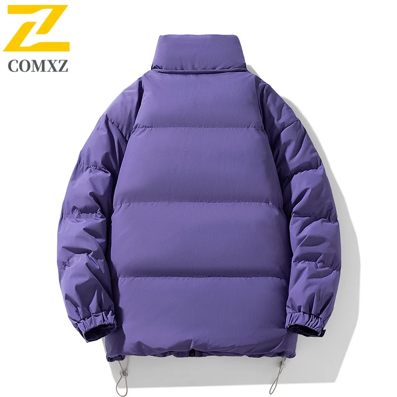 COMXZ 2025 Winter Jacket Stand Collar Japanese Style Trendy Thickened Warm Padded Jacket Loose Fit Cold Proof Plus Size Jackets