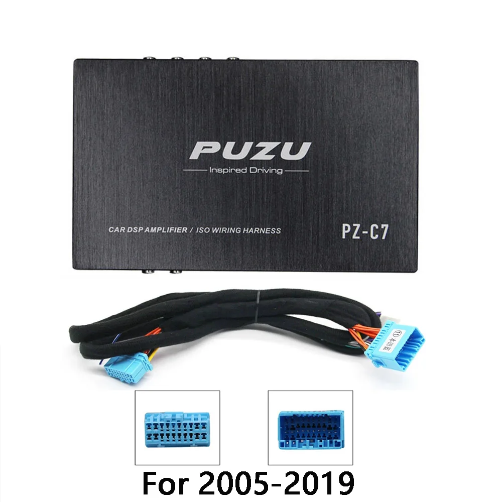 

PUZU PZ-C7 wiring harness 4X150W Car DSP Amplifier Car Radio Sound Upgrade Digital Audio Signal Processor For Suzuki 2005-2019