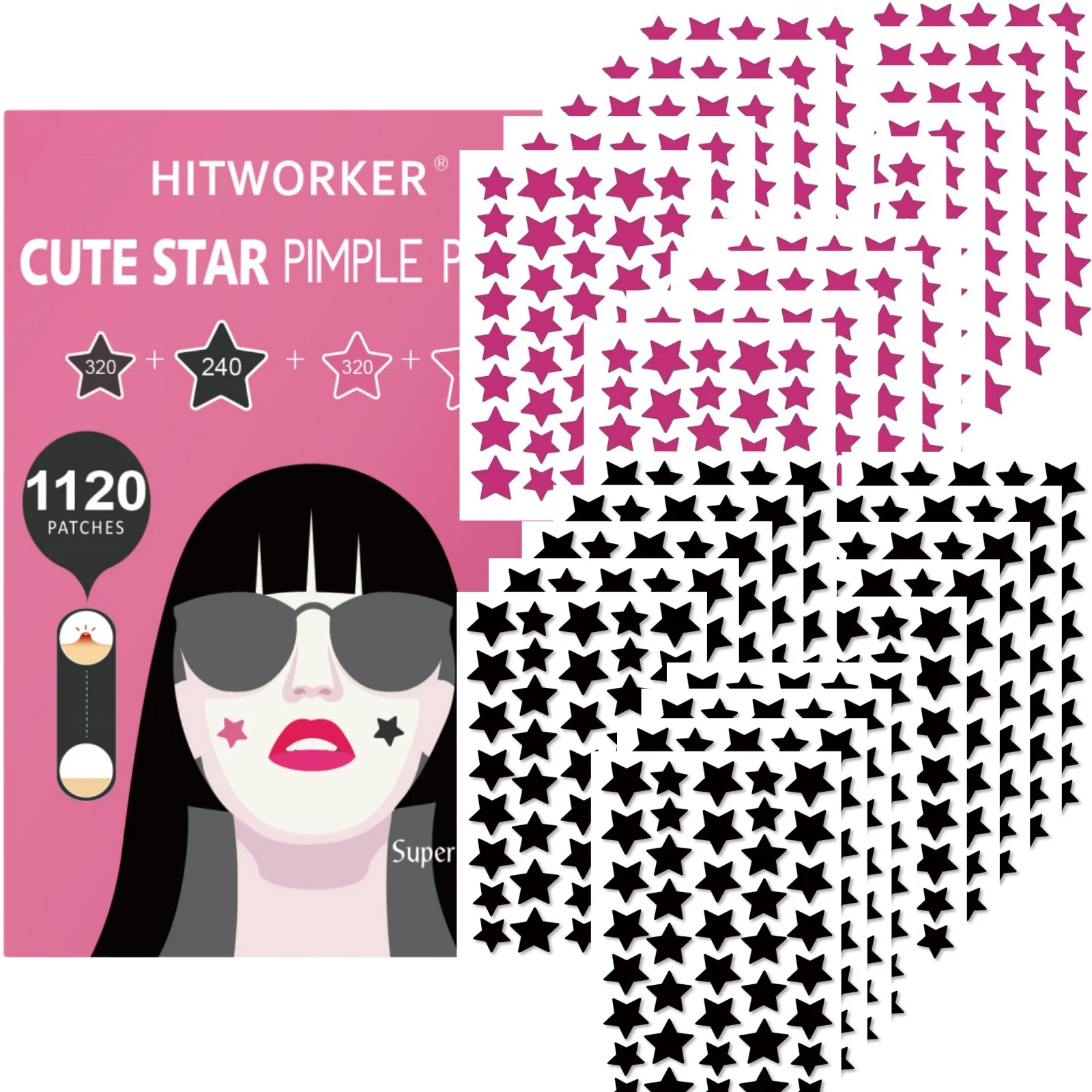 1120pcs Professional Acne Patches with Salicylic Acid And Plant Essential Oils for Pimple Removal And Skin Care