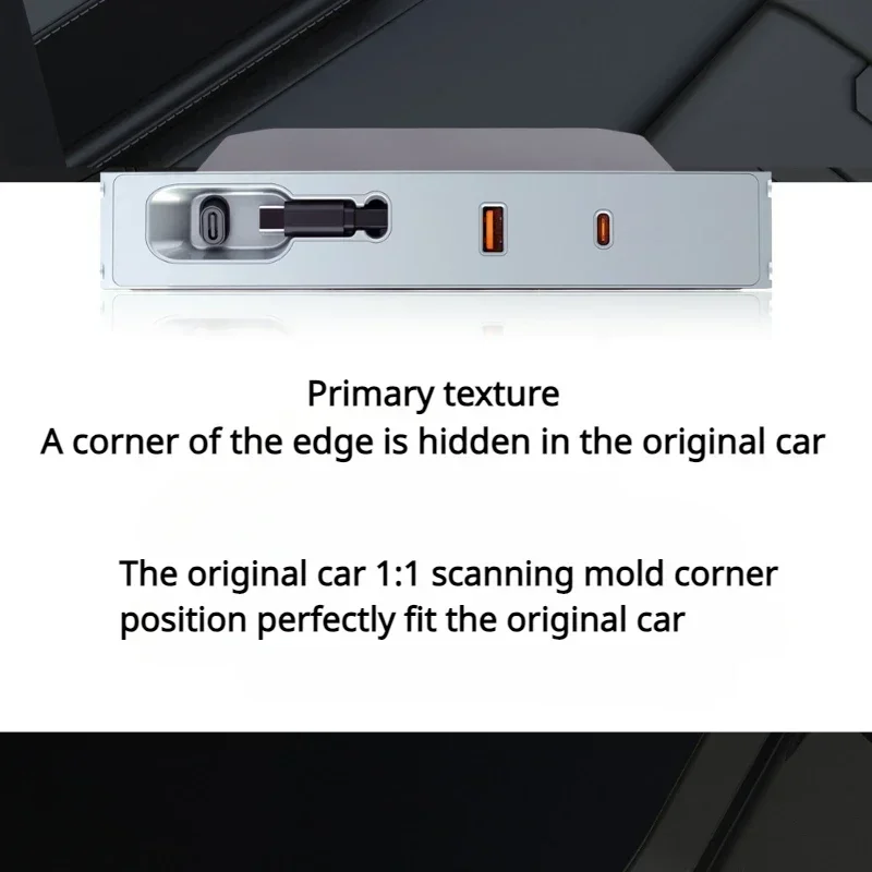 Tesla Model Y Juniper Model 3용 도킹 스테이션 Highland USB 허브 특수 도킹 스테이션 80W PD Type C 고속 충전 확장