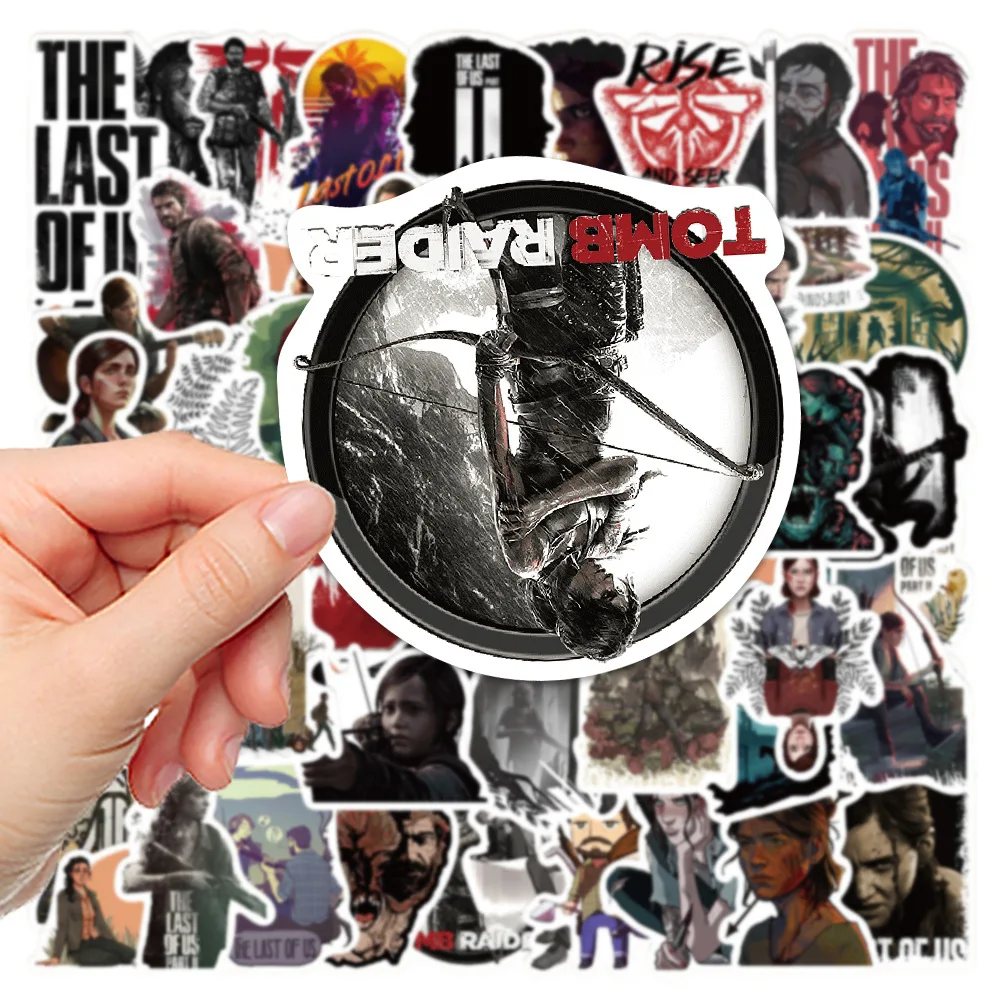 50 pçs série de tv o último de nós papelaria das crianças adesivos dos desenhos animados copo água bagagem skate portátil adesivo à prova dwaterproof água