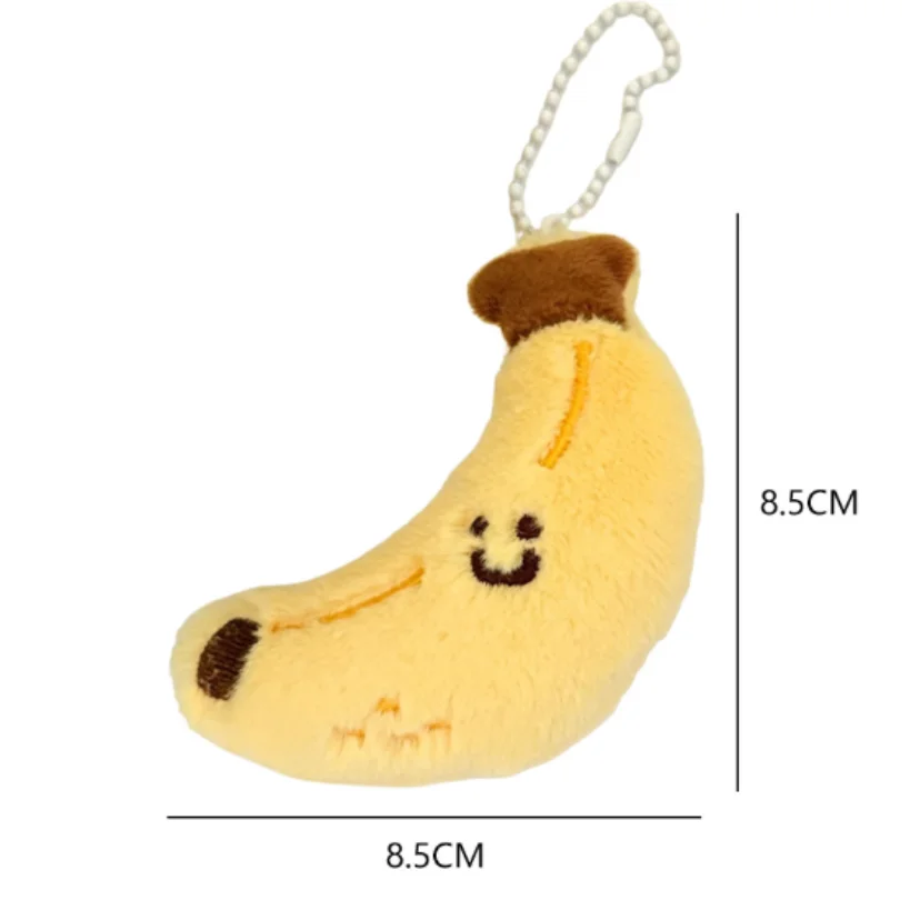 Cute Fruit Plush Keychains Cartoon Avocado Lemon Mango Cherry Banana Stuffed Pendant Car Keychain Girl Child Festival Gift