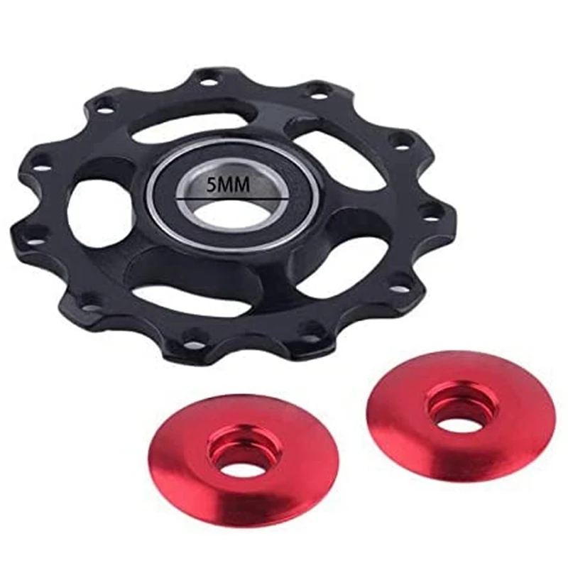 11T MTB Bicycle Rear Derailleur Jockey Wheels Jockey Wheel Ball Bearing Front Derailleur Guide Pulley