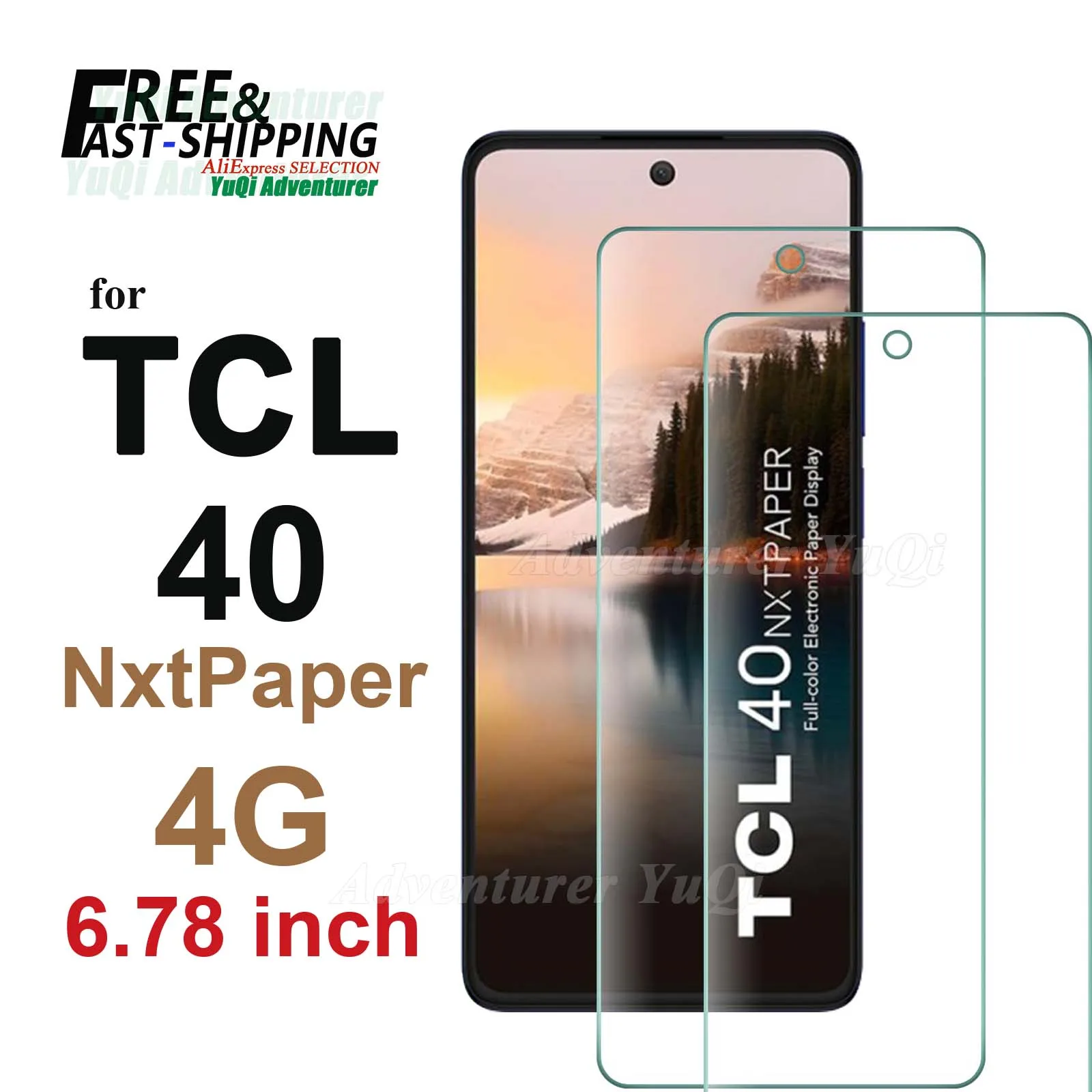 Screen Protector For TCL 40 NxtPaper 4G 6.78inch, Tempered Glass HD Crystal  9H Anti Scratch Case Friendly High Aluminum