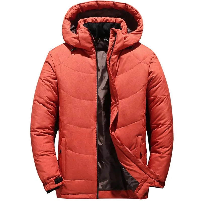 

Down Jacket Male Winter Parkas Men -20 Degree White Duck Down Jacket Hooded Outdoor Thick Warm Snow Coat Oversized