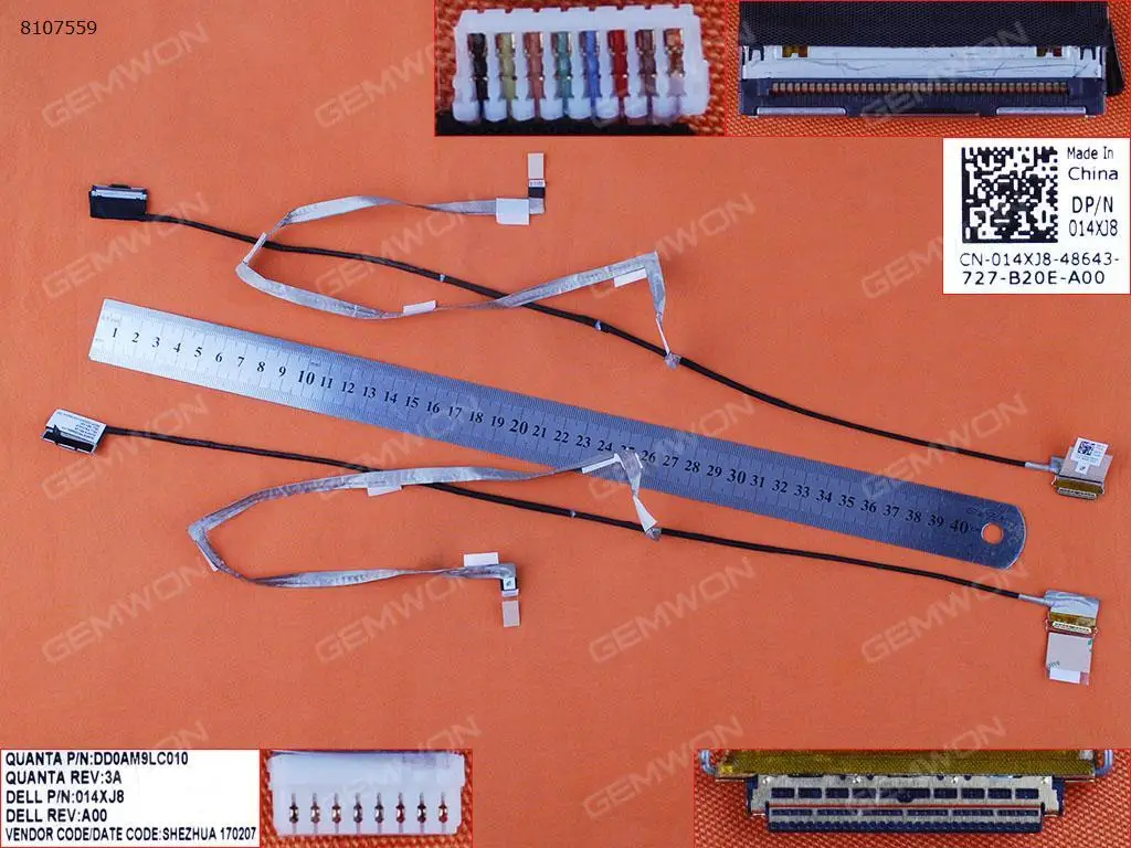 كابل Lcd لـ dinspiron ، ، من دون ell ، بوصة ، 30pin touch ، 014xj8